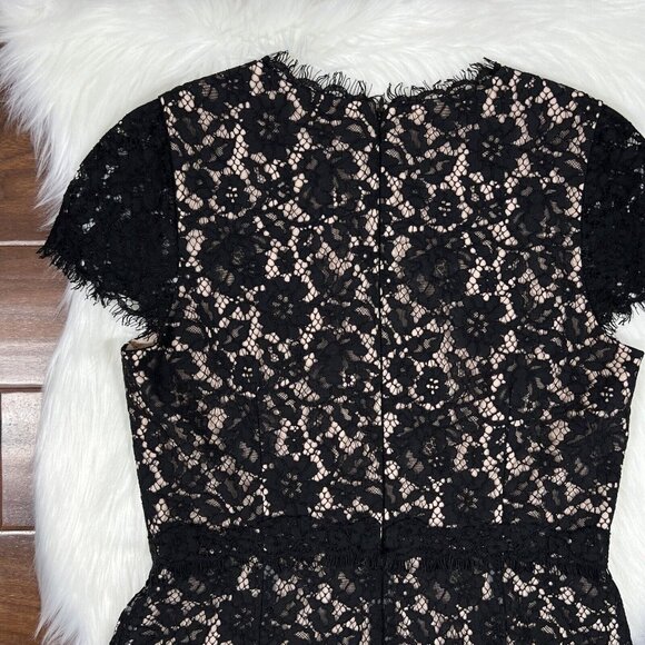 J. Crew Collection Women's Size 10 Black Lace Fit & Flare Dress F9096 - Picture 9 of 11